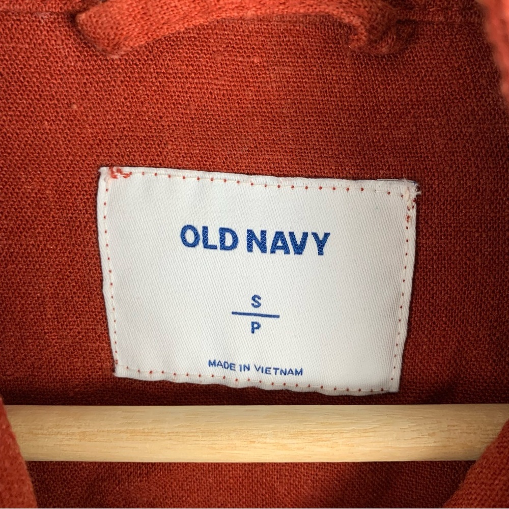 OLD‎ NAVY Brick Red Linen Utility Jacket Sz Sm - Picture 3 of 4